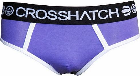 ORIGINMENSWEAR [Corsican Blue, Large] NEW MENS DESIGNER CROSSHATCH UNDERWEAR NEON SLIPS CLASSIC BRIEF PANTS